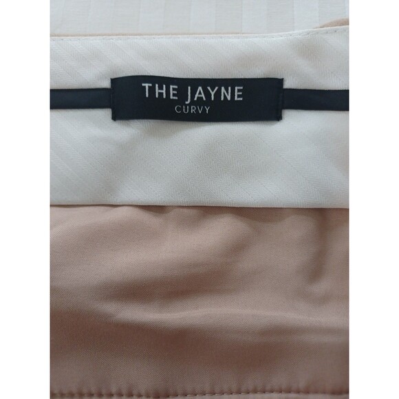 Ann Taylor The Jayne tan trouser pants 18 plus sz curvy wide leg minimalist - Picture 7 of 14